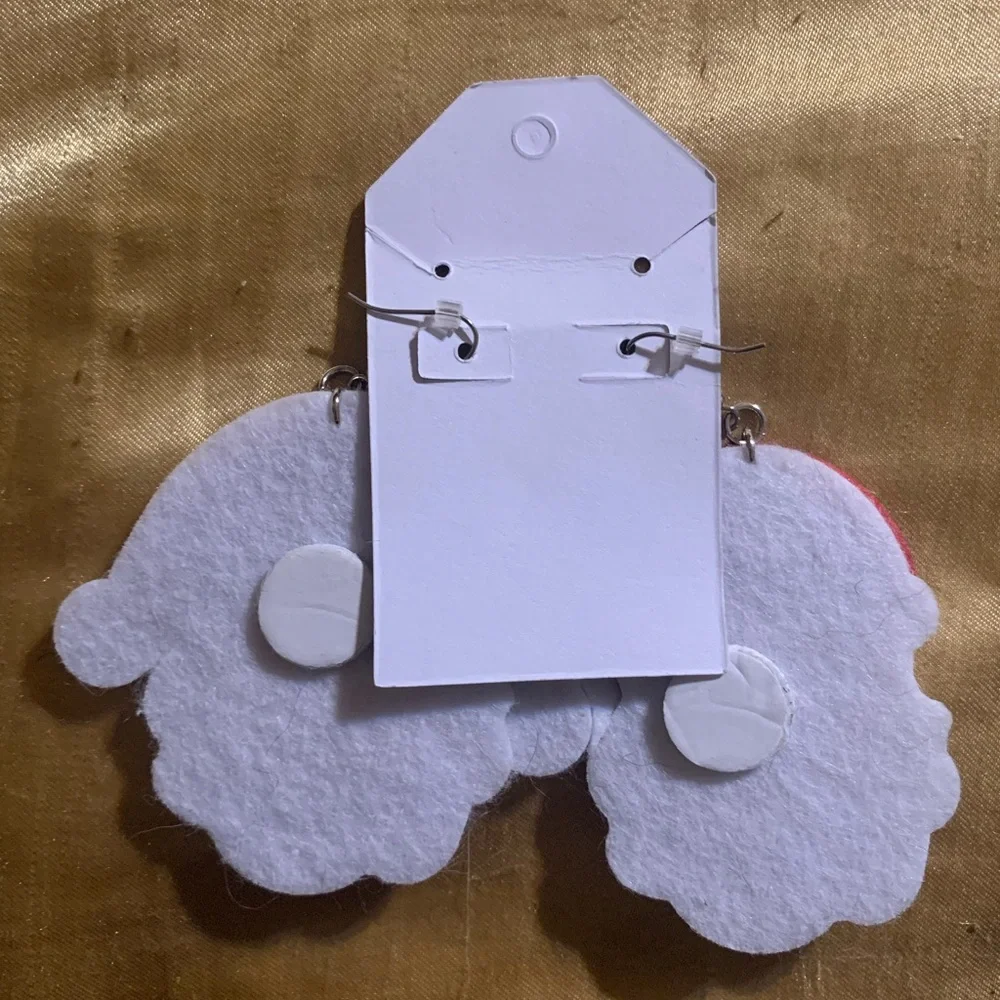 Santa Claus Felt Earrings for Kids